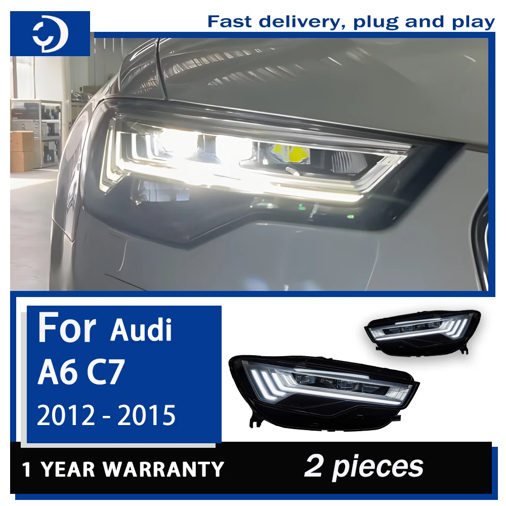 Headlight For  Audi A6 C7 LED Headlights 2012-2015 Upgrade C8 Design LED Headlight DRL Dynamic Singal High Low Beam