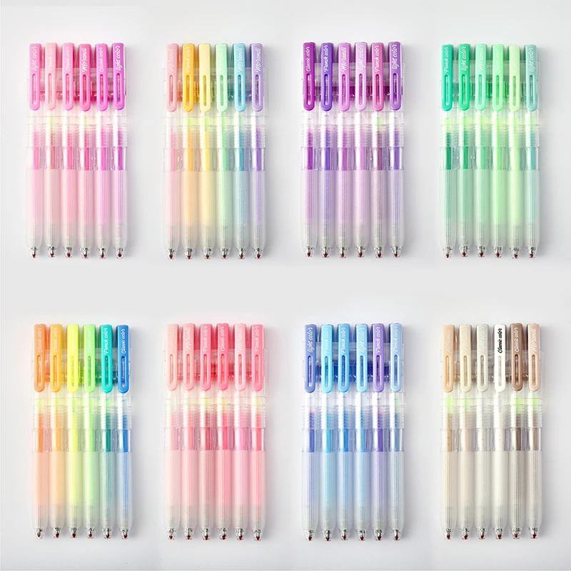 6pcs/bag Acrylic Paint Pens Set - Vibrant Color Professional Brushes, Versatile Hand-Painting Art Tools, Creative Art Supplies