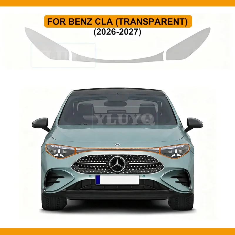 

For Mercedes Benz CLA 2026 2027 TPU Car Headlight Rearview B Pillar Film TPU Pre-cut Anti-scratch Clear Smoked Sticker