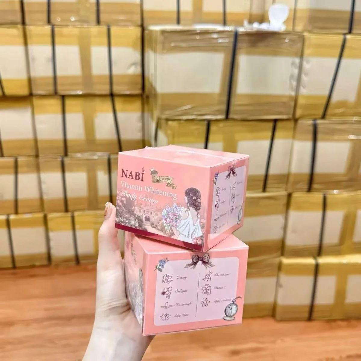 100ml Nabi Thailand Vitamin Whitening Body Lotion Remove Cellulite Fade Stretch Marks Repair Skin Moisturize