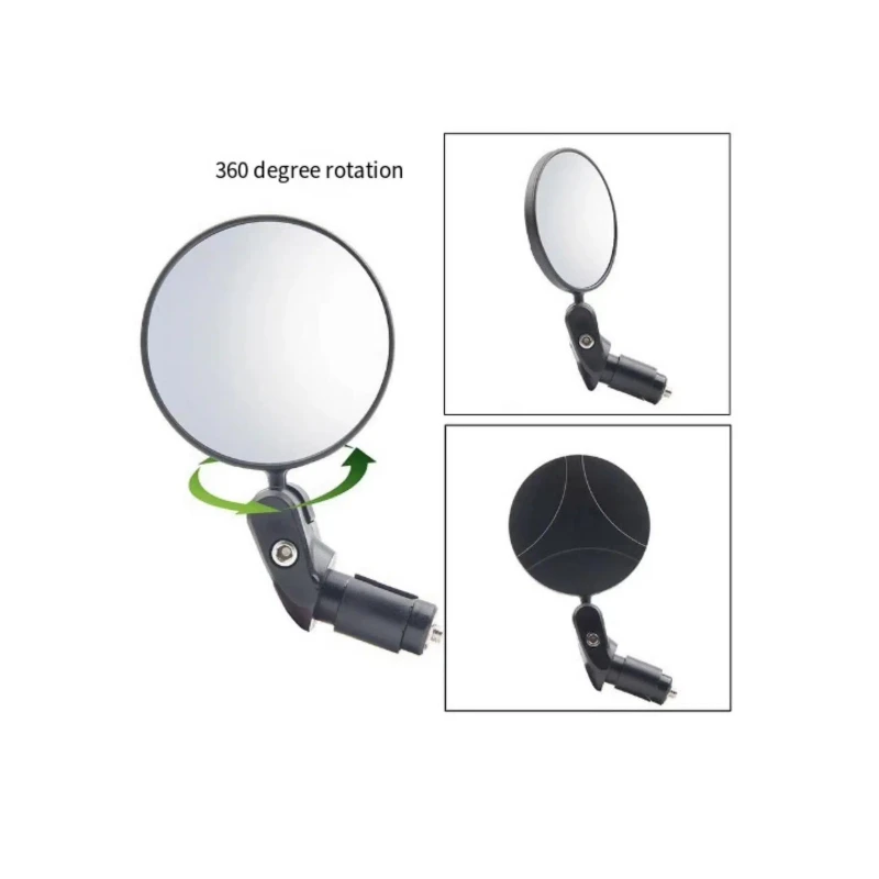 2PCS Universal Bicycle Rearview Mirror Adjustable Rotate Wide Angle Cycling Handlebar Rear View Mirrors for MTB Road Accessories