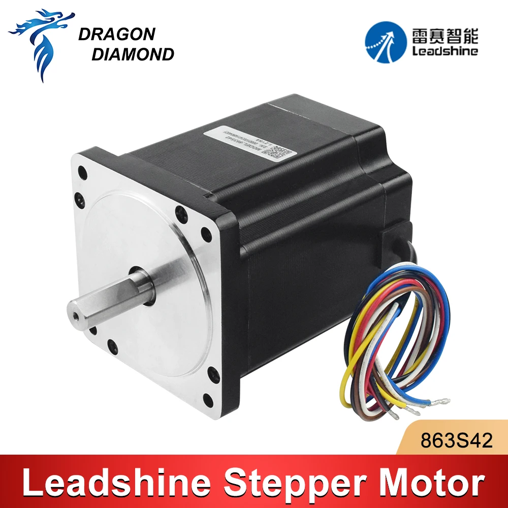 

NEMA 34 Leadshine Stepper Motor 863S42 3 Phase 5A Length 103mm Shaft 12mm for 3D printer Laser Engraving Milling Machine