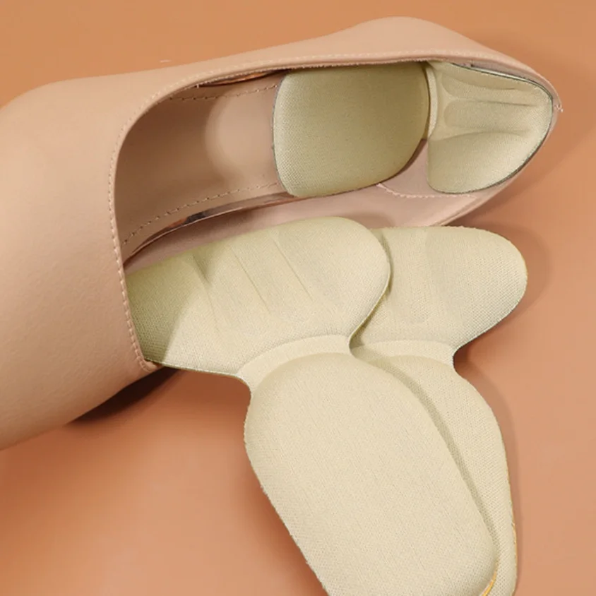 

1 Pair Heel Inserts T-Shaped Shoe Foot Care Pad Heel Stickers Sneakers Heel Protection Pads Shoe Size Reducer Half Cushion