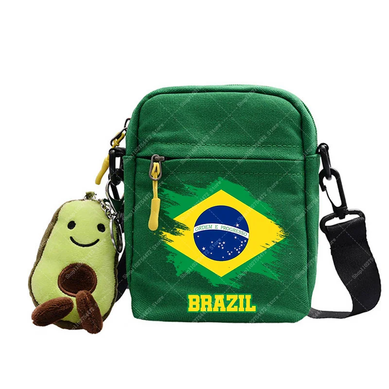 

National Flag Pattern Printed Crossbody Bag Casual Accessories Fashion Zip Phone Storage Pouch Canvas Shoulder Handbag Gift 2026