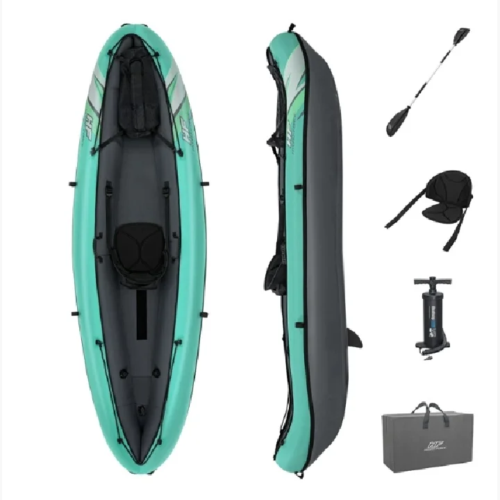 Inflatable Fishing Boat Kayak Explore K2 Canoe 2-Man Kayak for Drifting Outdoors