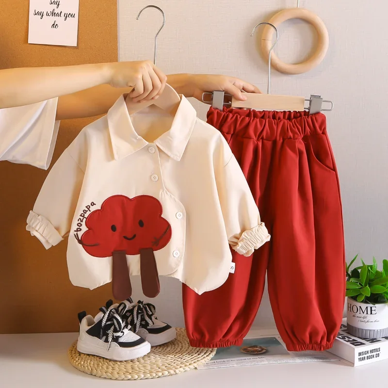 

New Spring Autumn Baby Clothes Suit Children Boys Girls Long Sleeved Shirt Pants 2Pcs/Sets Infant Casual Costume Kids Tracksuits
