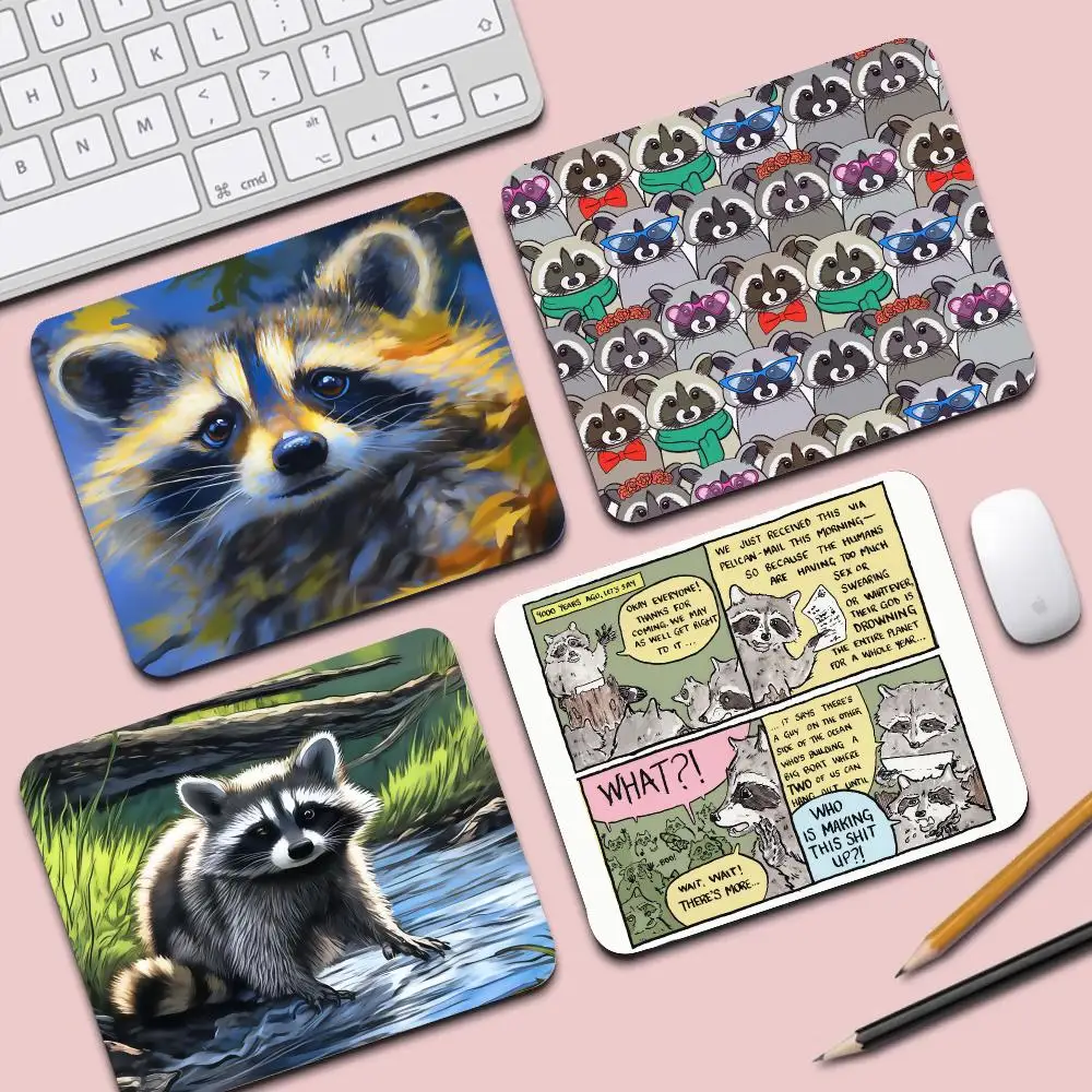 HYBXAXC Funny Raccoons Extended Mouse Pad Blue Sky Cartoon Large Desk Mat Non-Slip Rubber Keyboard Mat Cute