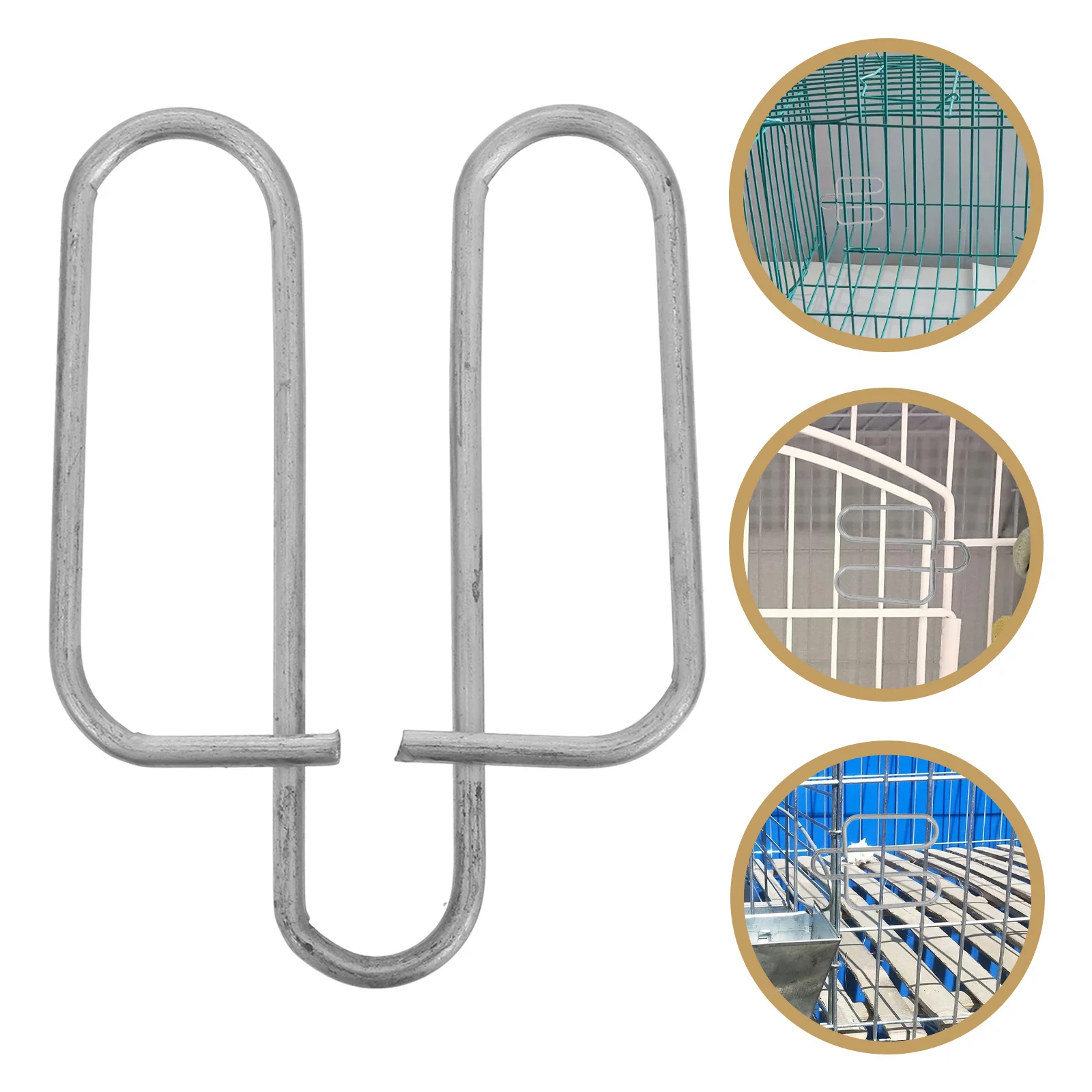

20pcs Door Fixing Clip Galvanization Spring Lock For Pet Rabbit Bird Feeder Box Fastener Replacement Cage Feeding Box Clips Pet