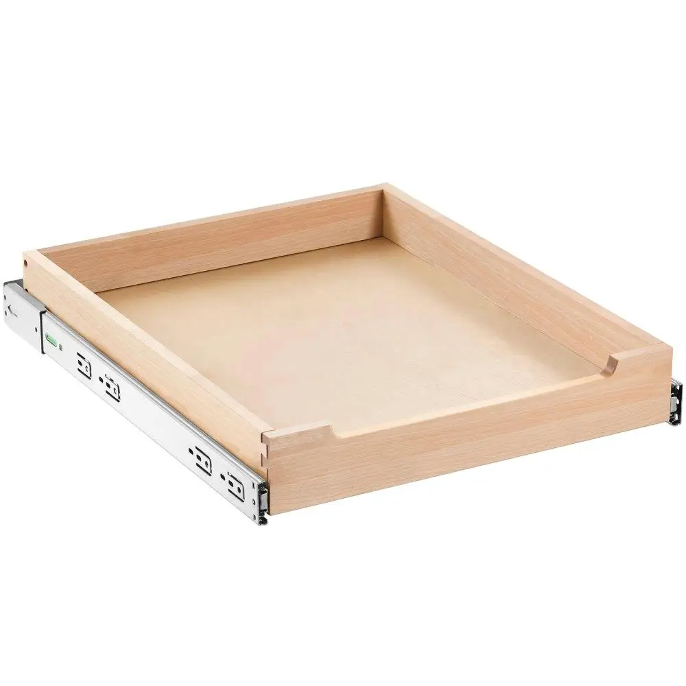 

Pull Out Wood Cabinet Organizer Soft Close Slide Out Shelf Drawer Storage Solution 17W x 21D