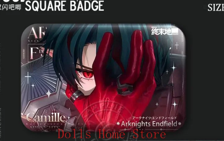 Anime Game Arknights: Endfield Camille Cosplay figure 70mm Double Flash Badge brooch ornament Halloween gift view 4