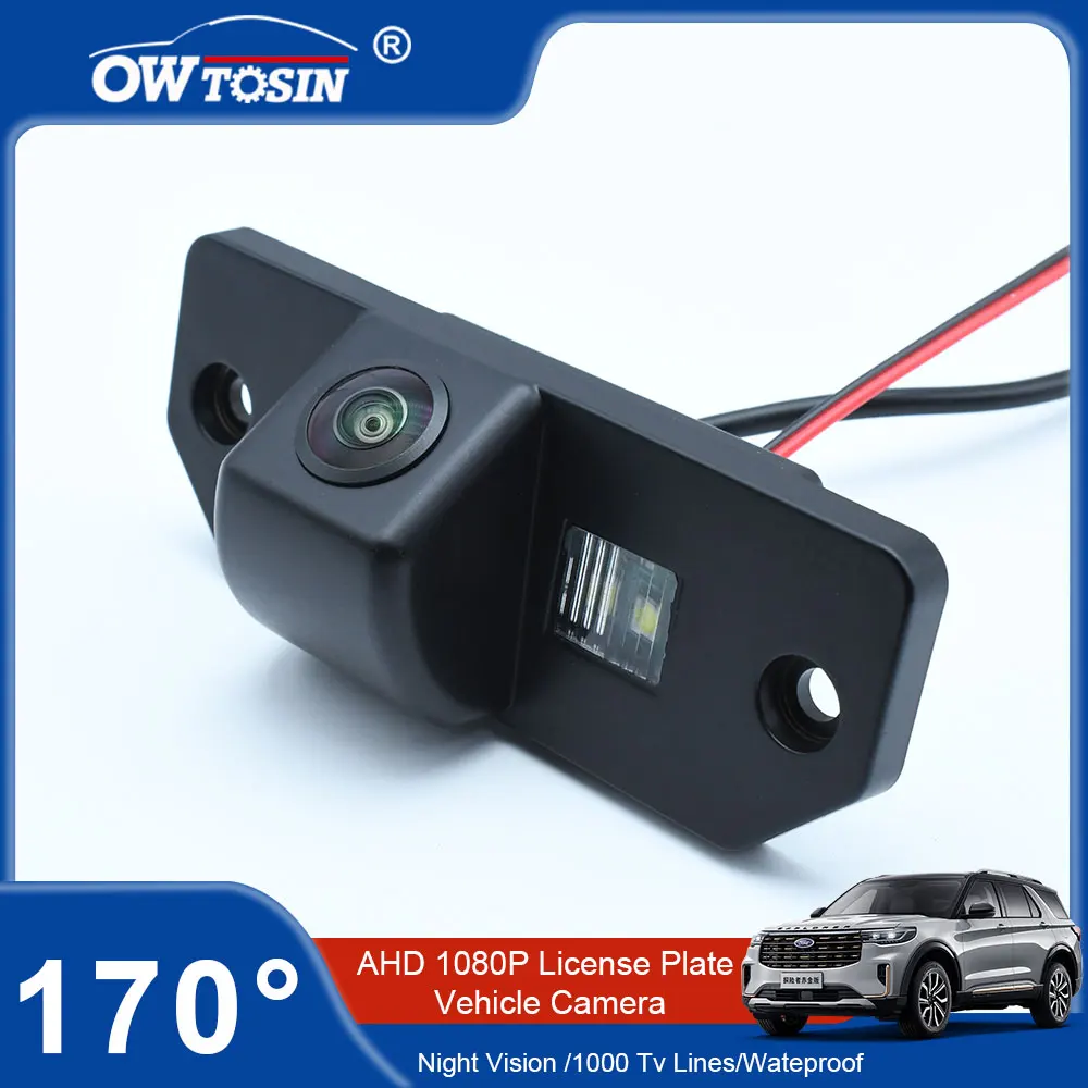 

170 Degree AHD 1080P Vehicle Plate Car Rear View Camera For Ford C-MAX 2002–2010 Focus 2 Sedan 2004~2011 Reverse Car Monitor