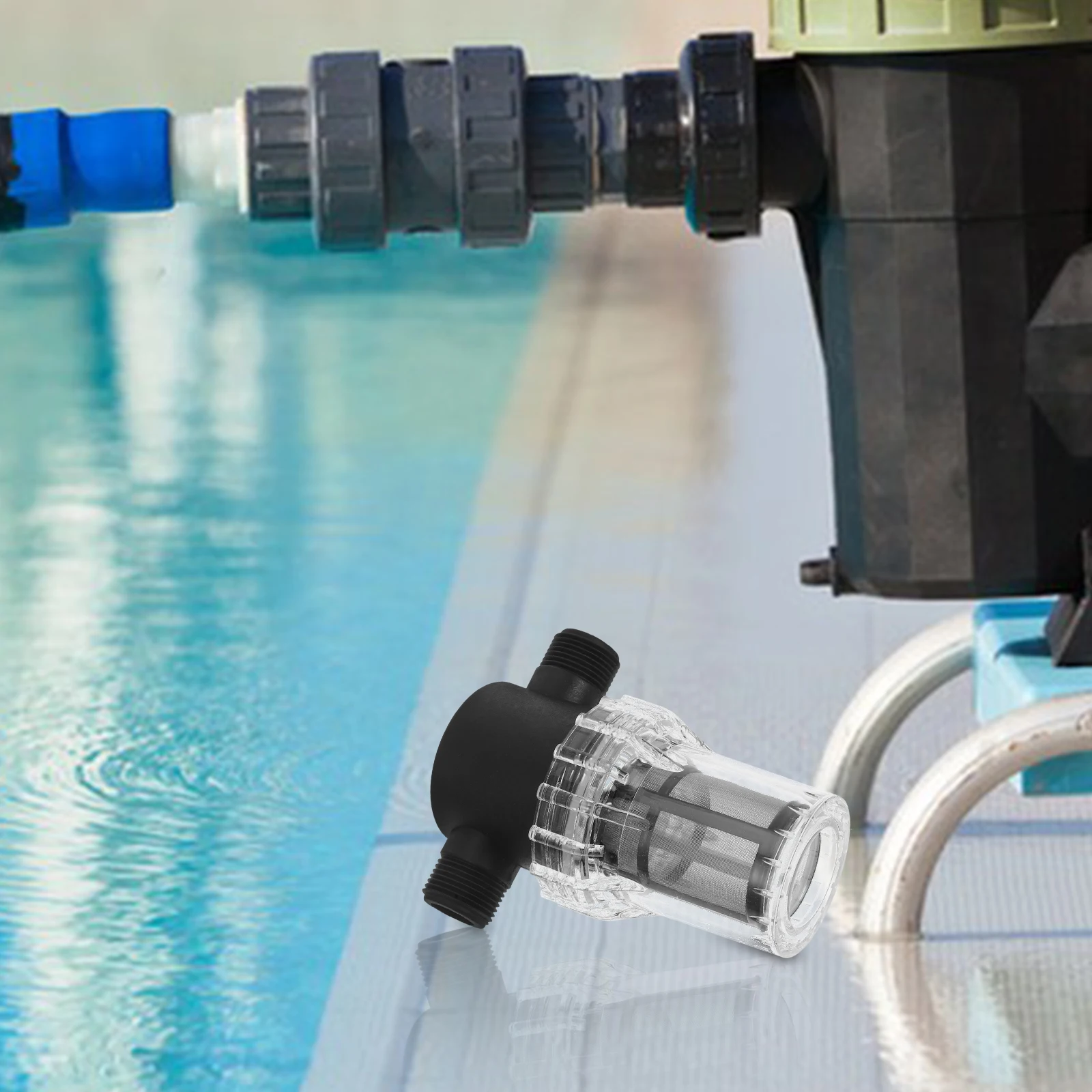 خط أنابيب تصفية المياه شاشة شبكية مضمنة لخرطوم الحديقة غسيل السيارات حوض السمك عالية الكفاءة مضخة مياه مصفاة تصفية #4