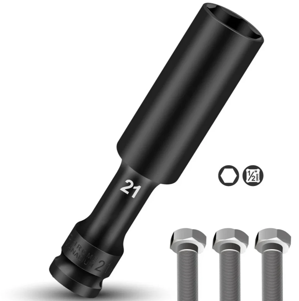 

1pcs 8mm-24mm Adapter Spanner Converter Drive Drill Socket 128mm For Pneumatic Air Tool1/2in Drive Socket Wrench Hex Socket Head
