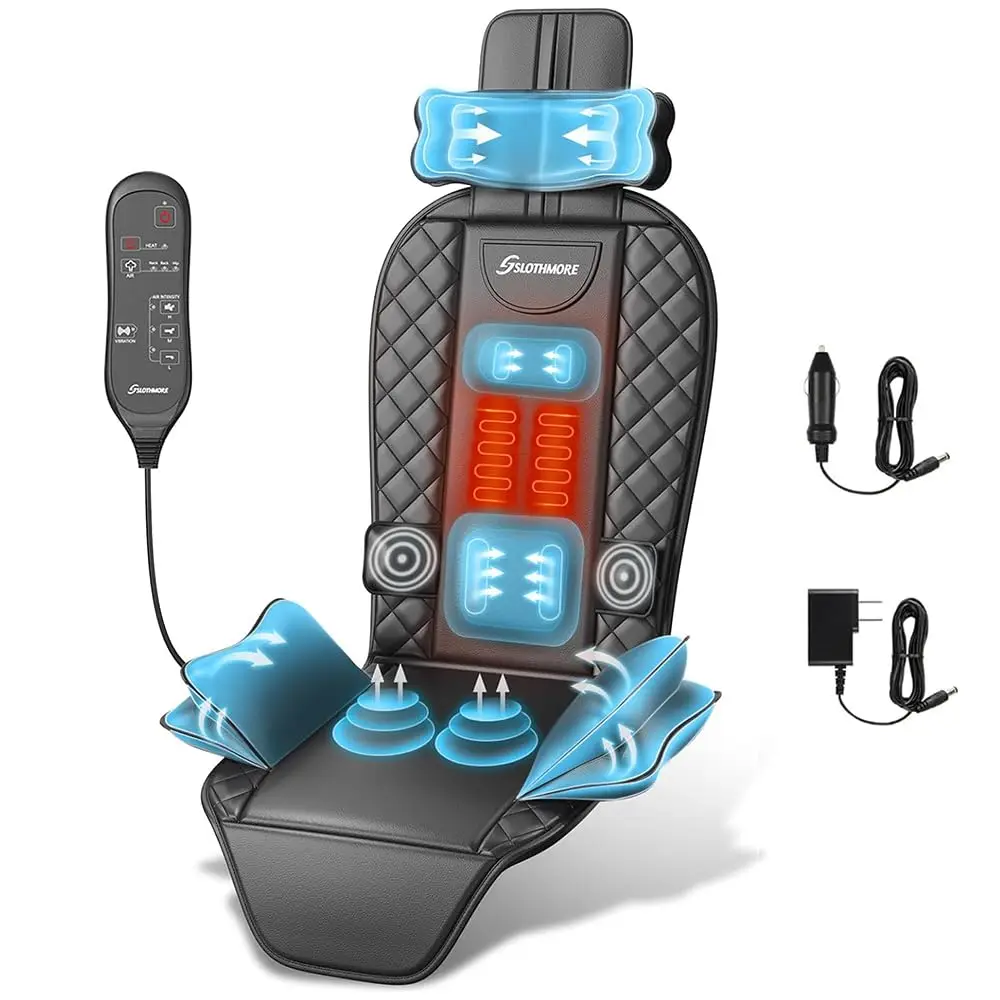 

Массажер для спины с подогревом, вытяжением и вибрацией, складная накидка на стул для снятия боли, глубокая поддержка поясничного отдела