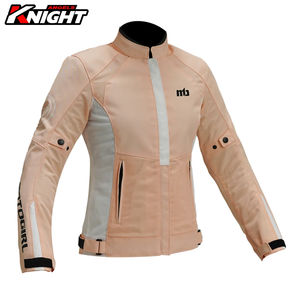 Women Motorcycle Jacket Summer Breathable Mesh Motorcycle Racing Jacket Anti-drop Riding Clothing CE Certification Protection