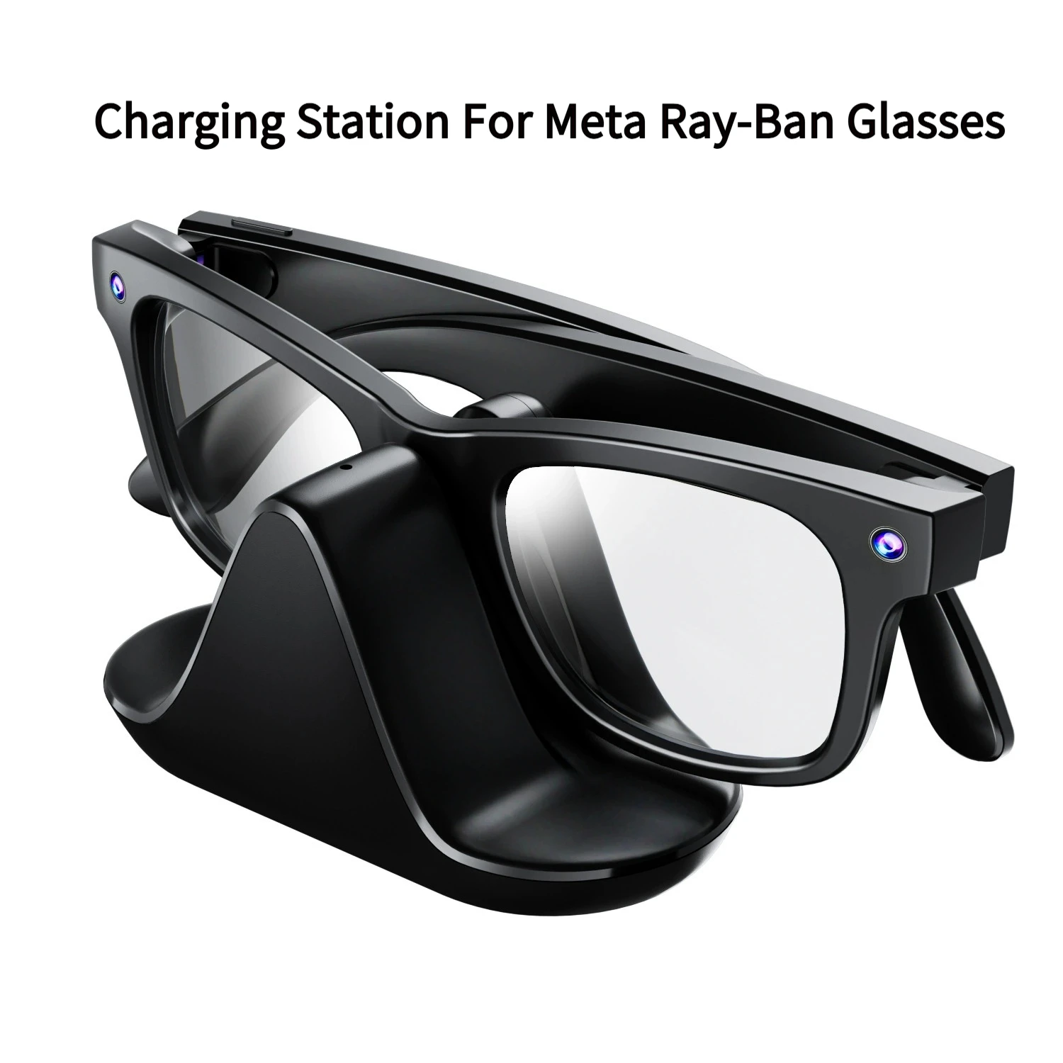 لقاعدة شحن النظارات الذكية Meta Wayfarer مع مؤشر LED متعدد الحماية محطة شاحن السفر المحمولة محول من النوع C