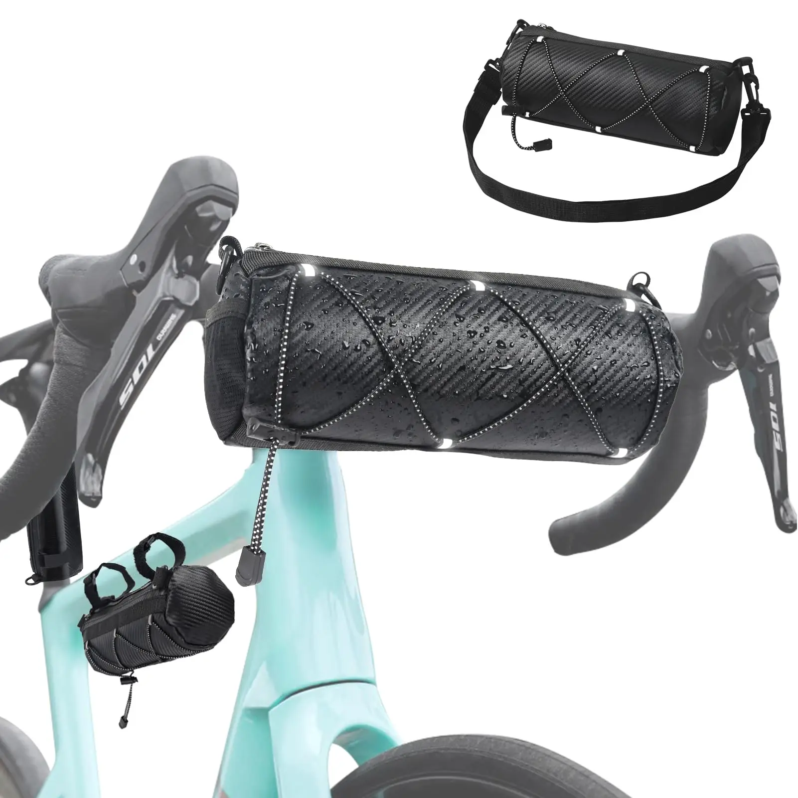 

Waterproof Bike Handlebar Bag 2L Front Frame Roll Pouch Road Mountain Bicycle Professional Cycling Installable Frame Seat Bags