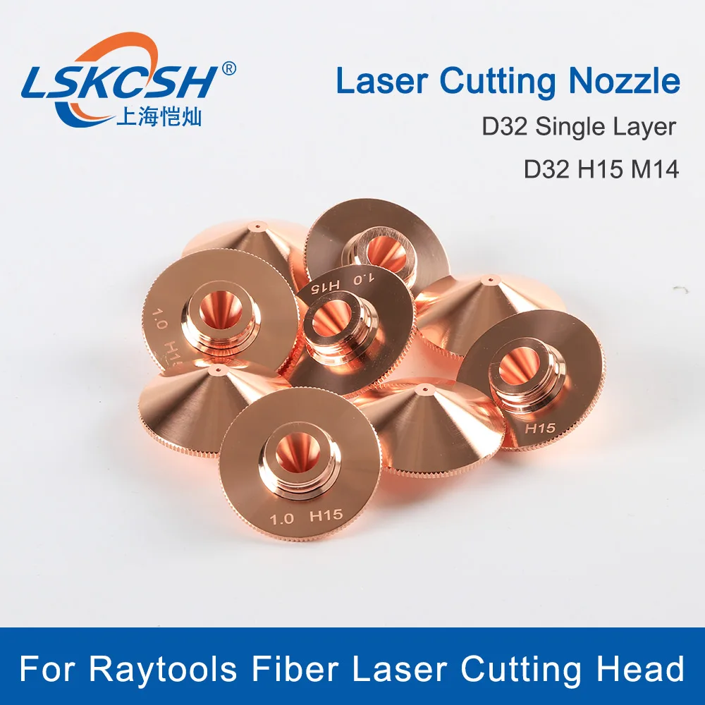 LSKCSH Raytools Laser Nozzle Single Layer /Double Layers  Dia.32mm Caliber 0.8 - 5.0mm for Raytools Fiber  Laser conusmables