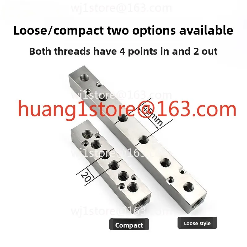 Stainless steel gas block 30x30 corrosion-resistant high pressure explosion-proof distributor