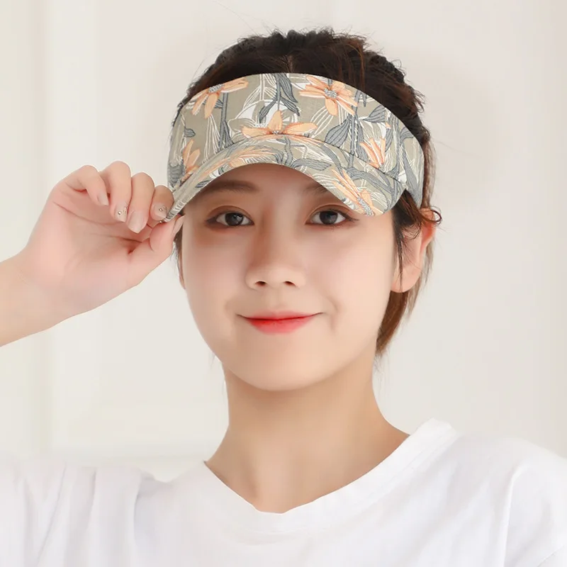 New Summer Running Golf Tennis Caps cappelli da sole traspiranti regolabili stampa donna protezione solare visiera cappello protezione UV berretti