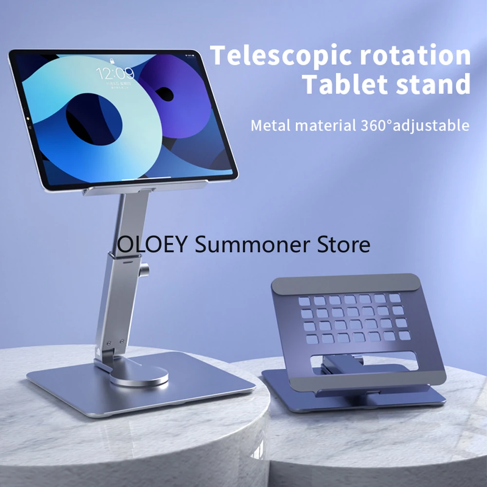 Folding Tablet Stand Desk Computer Table 360 Rotation Reading Adjustable Foldable Holder Dock Laptop Baseus Tablet Holder