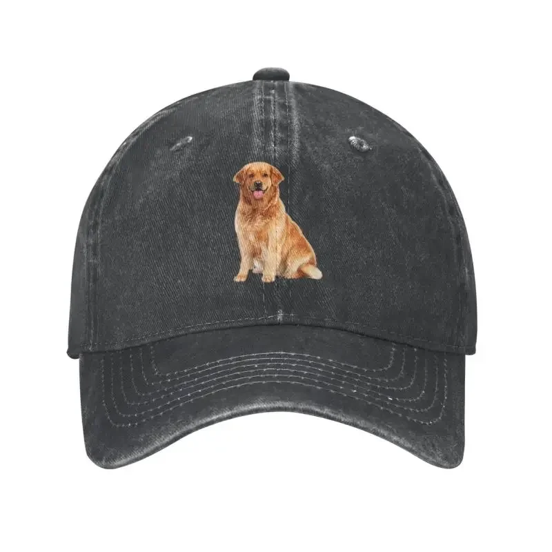 Custom Cotton Golden Retriever Dog Baseball Cap Men Women Adjustable Dad Hat Streetwear