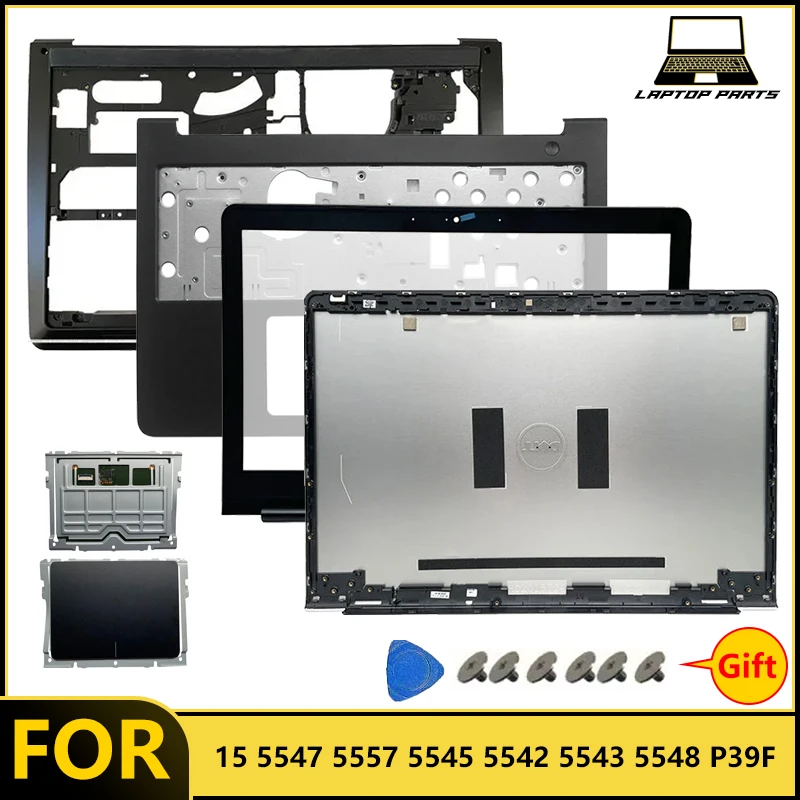 Para inspiron 15 5547/5557/5545/5542/5543/5548 p39f portátil lcd capa moldura frontal palmrest caso inferior trackpad quadros de substituição