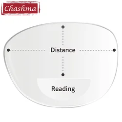 Chashma Brand Aspheric 1.56 Index No Line Bifocal Lenses Clear Color Round Flat Shape Bifocal Lenses for Eye See Close Distance