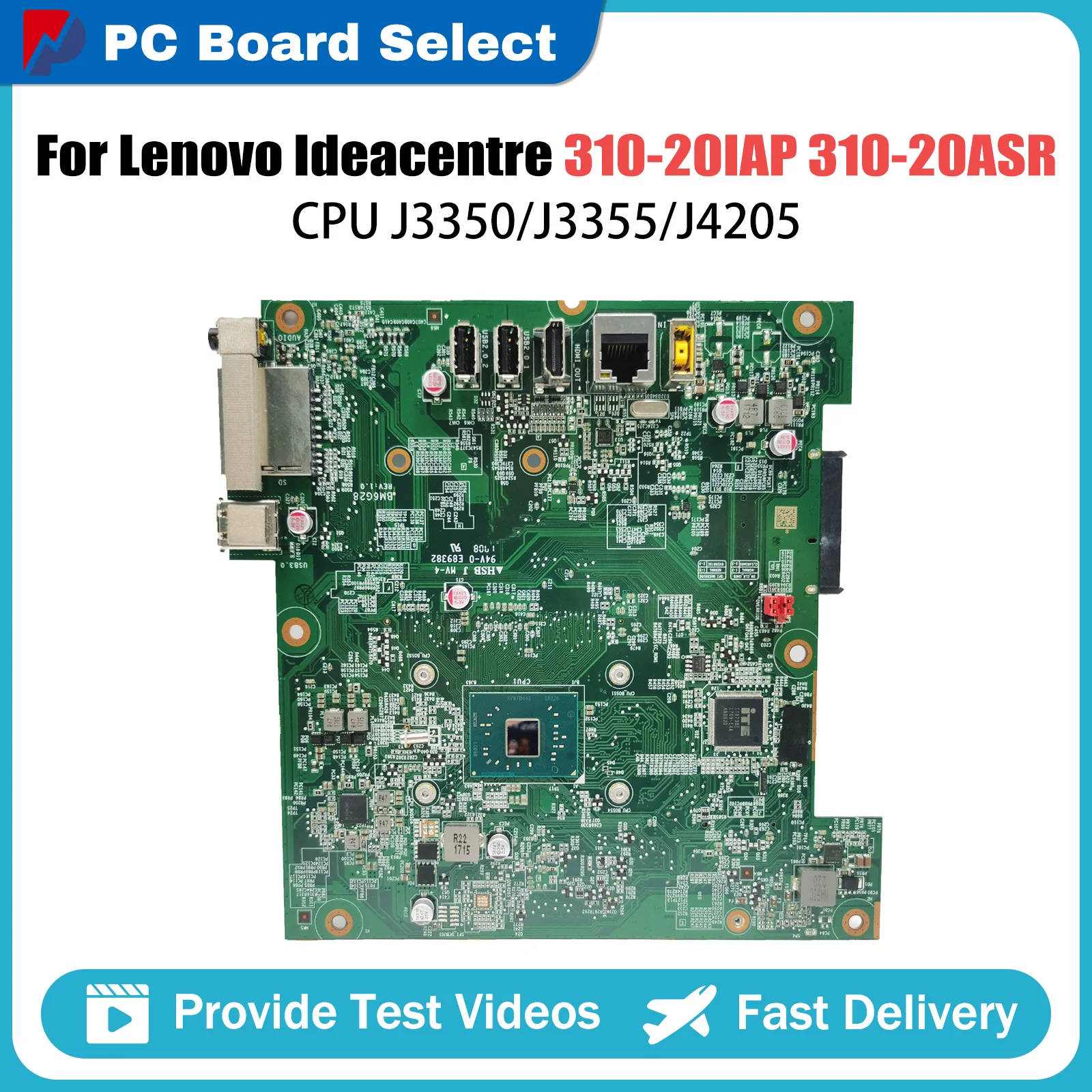 

Notebook Mainboard For Lenovo Ideacentre AIO 01GJ213 IAPLSB 310-20IAP/310-2 REV:1.0 All-in-One Motherboard J3350/J3355/J4205 CPU