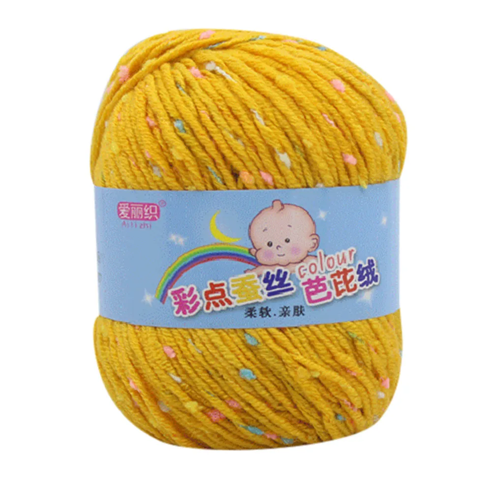 DIY High Quality Soft Worsted Wool Thread Colorful Eco-dyed Needlework Baby Cotton Cashmere Yarn For Hand Knitting Crochet Drop