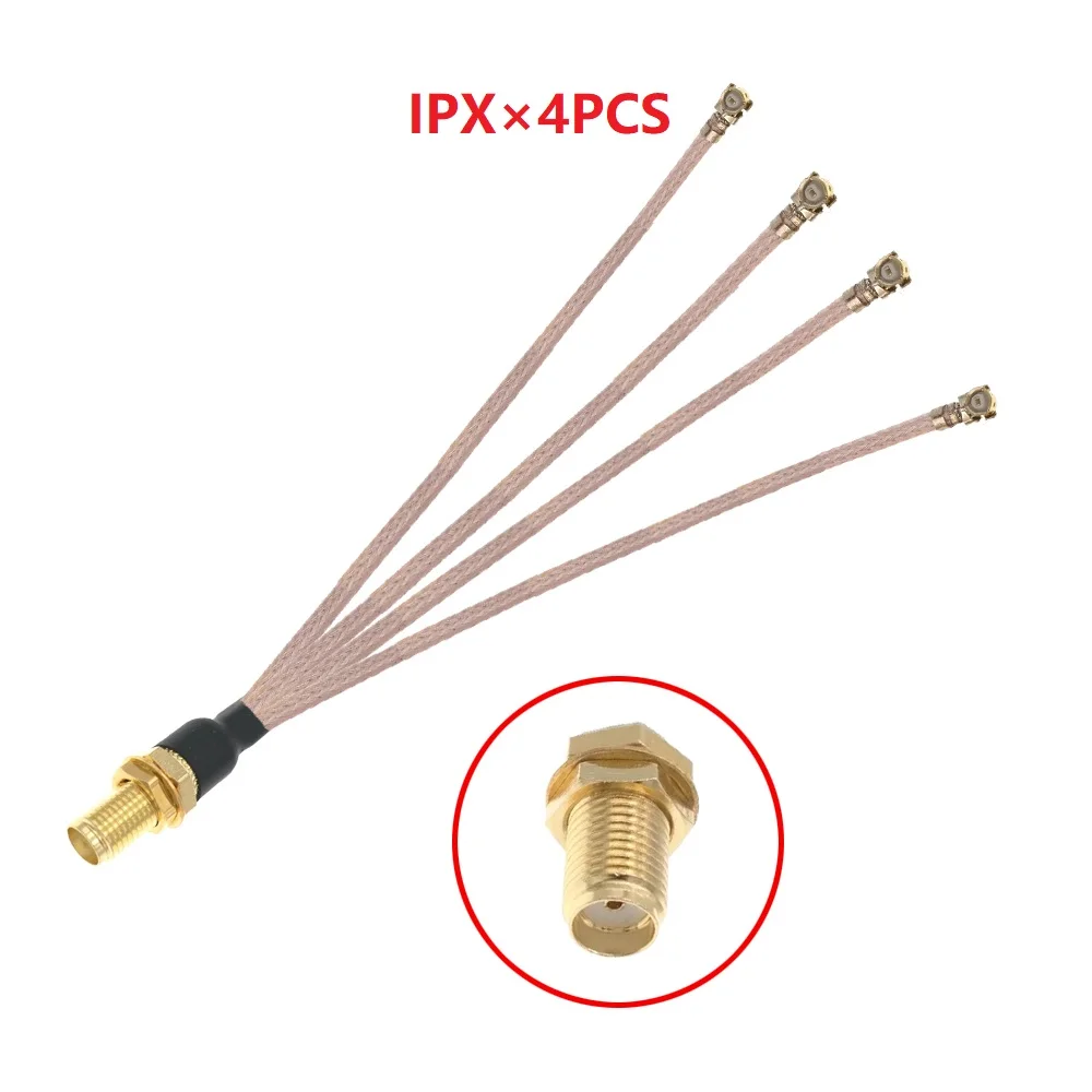 

10pcs SMA Female To 4pcs uFL/u.FL/IPX/IPEX RF Coax Adapter Assembly RG178 Pigtail Cable