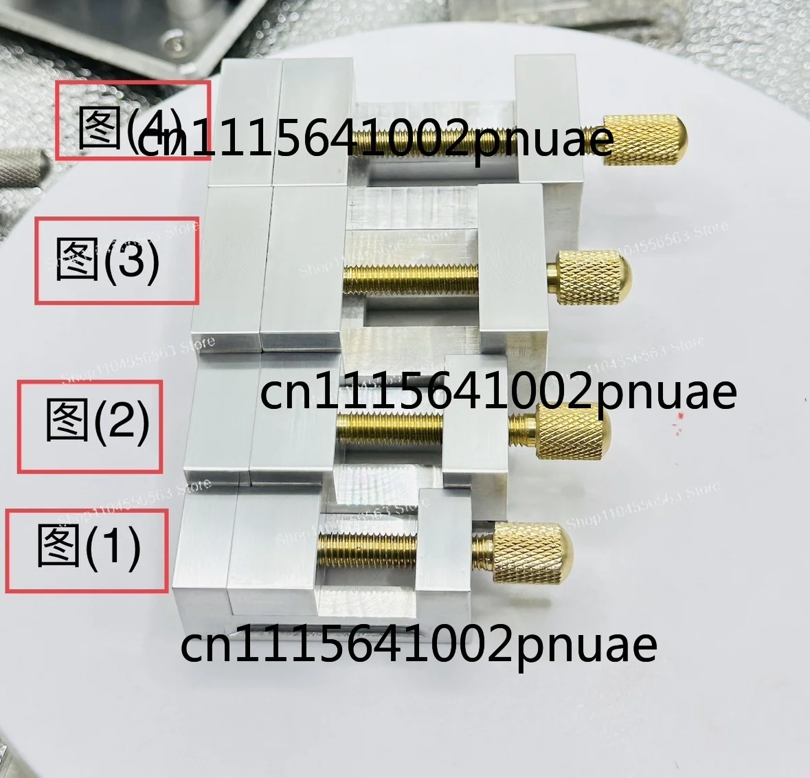 Baseplate Brass Head Pliers, Stainless Steel Bench Vice Sliding TablePrecision Watch Repair Bench Drill Motor, Aluminum Alloy