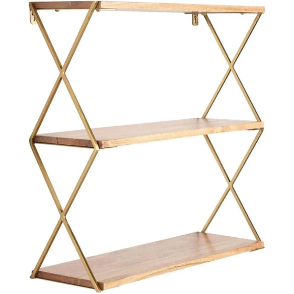 

Bookcase 3-Layer Metal Frame Floating Storage Shelf Heavy-Duty Wall-Mounted Wall Bookshelf Bedroom Living Room Display Rack Bath