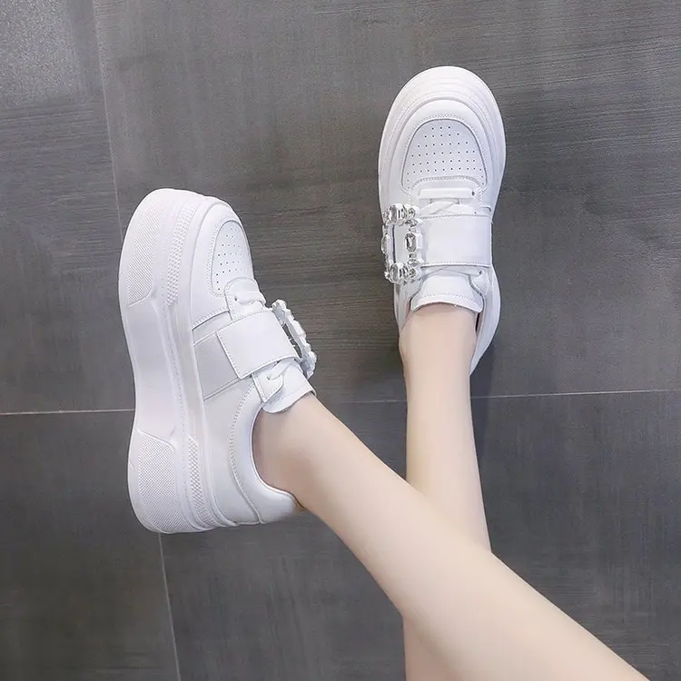 Damen Thi Bot High Top Sneakers Frühling Sommer Herbst Faionable Bequeme rutschfeste Gummisohle Low Cut Casual OES