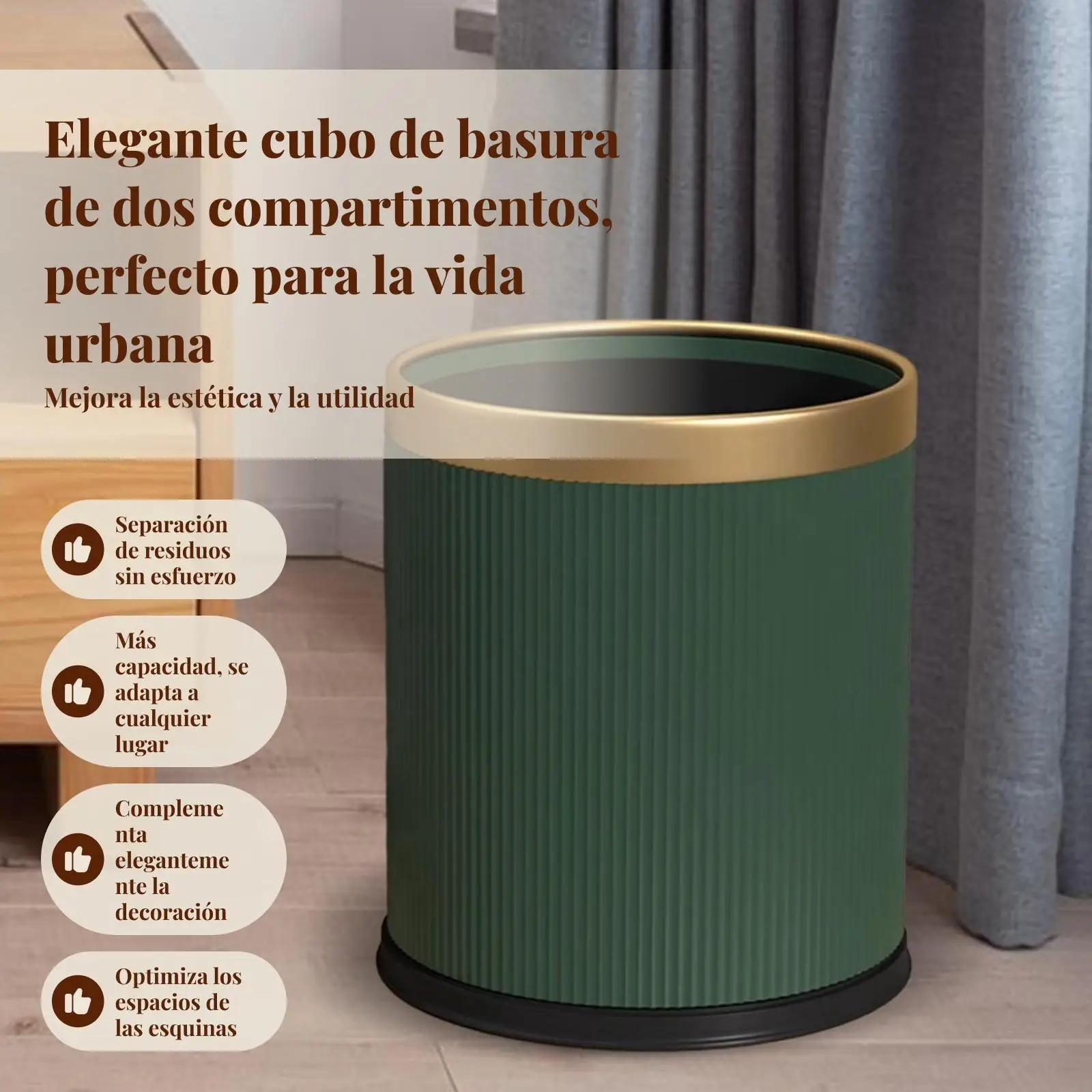Open Lid Trash Can Rustic Trash Can Portable Multi-Purpose Practical Kitchen