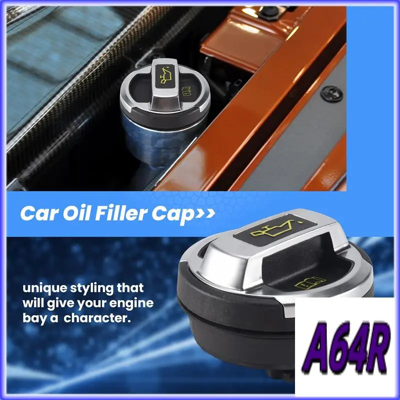 

R4-Car Oil Filler Cap Cover For -R8 A3 A4 A6 A8 Golf Passat 420103485B