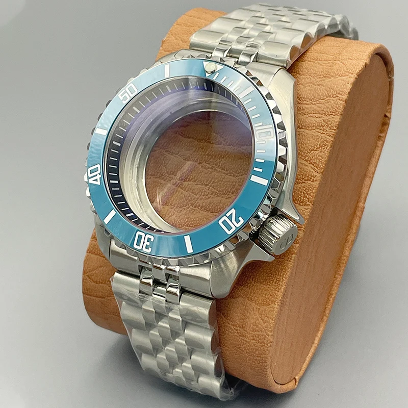 42mm SKX007 Watch Case and Band Dome Sapphire Crystal Glass Transparent Back Fits NH35 NH36 7S26 4R Movement Men's Watch Cases