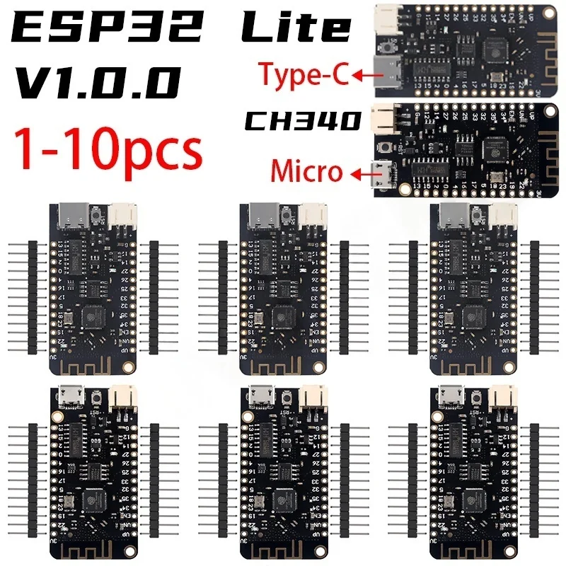 XZG WEMOS Lite V1.0.0 Wifi Bluetooth Development Board Antenna ESP32 ESP-32 REV1 CH340G MicroPython 4MB Micro USB For arduino