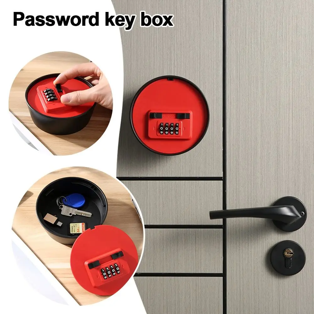 Boîte à mot de passe de forme ronde créative, montage mural caché, serrure à Code de sécurité, serrure à combinaison à Code réinitialisable, utilisation en extérieur