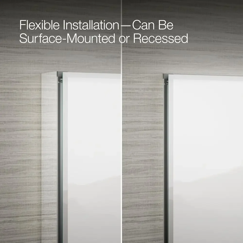 CB-CLC1526S elBathroom Mirror Medicine Cabinet, Single Door, Recular Beveled Edg, Bathroom Cabinet Mirror, Adjustable Shelves, 1 view 6