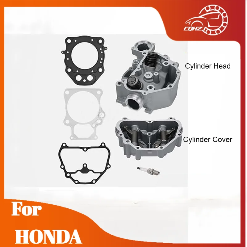 

Комплект головки цилиндра, прокладки крышки цилиндра и свечей зажигания CQHZJ для мотоциклов Honda Rancher 420, TRX420, 500, TRX450R, TRX450ER, SXS500