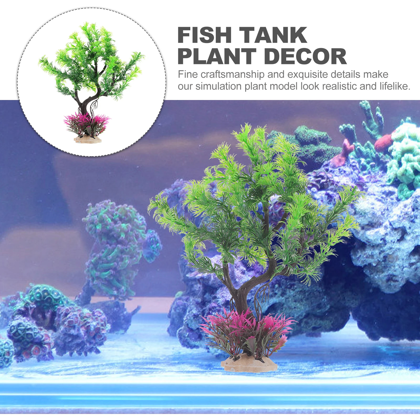 

Artificial Plants for Fish Tank Fine Craftsmanship Vibrant Colors Realistic Aquatic Decoration Simulation Plants