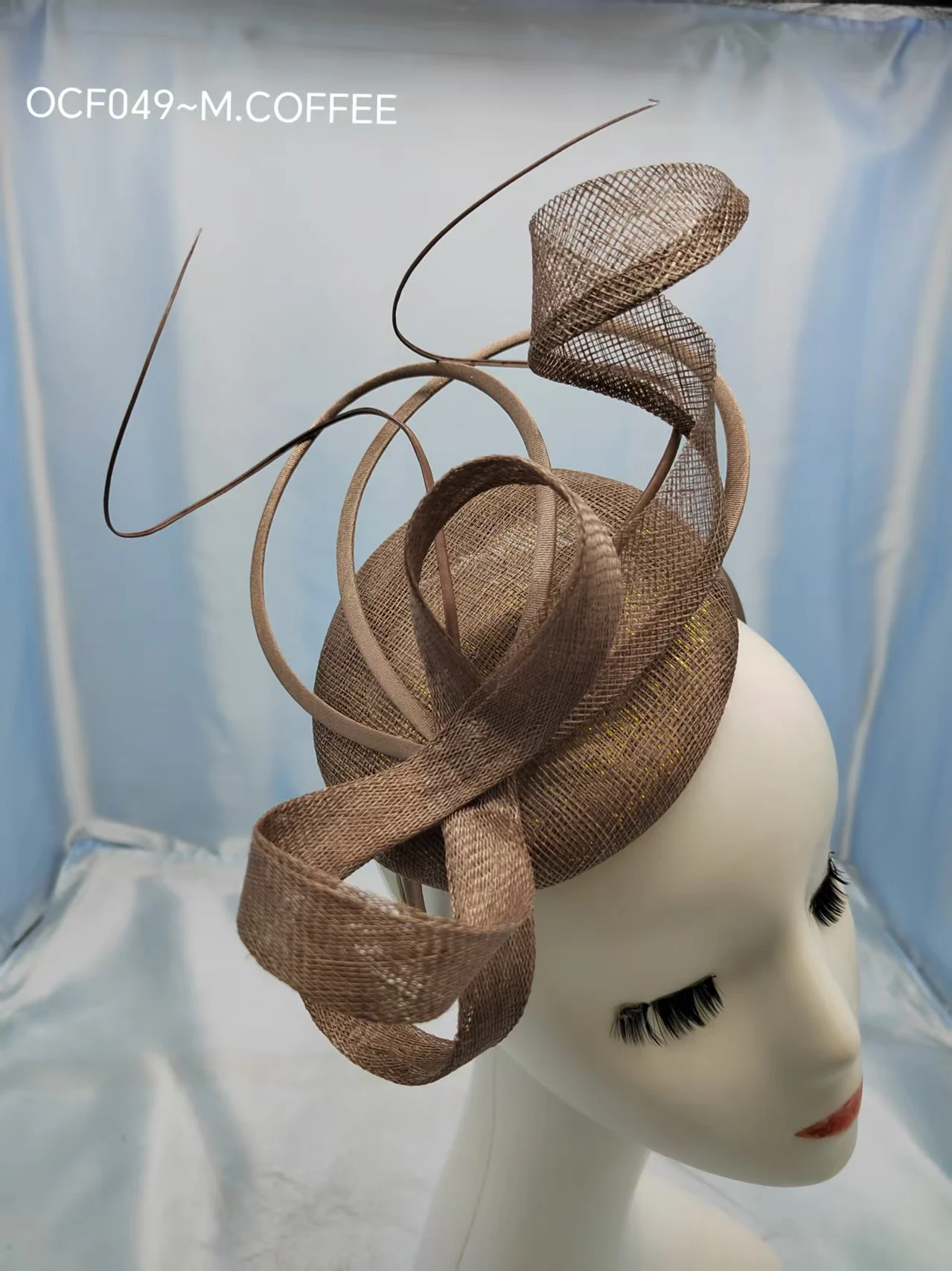 Handmade Headwear  Foral Hat For Women Church Hats Woman Party Ladies Dress Sinamay Derby Hat Wear view 6