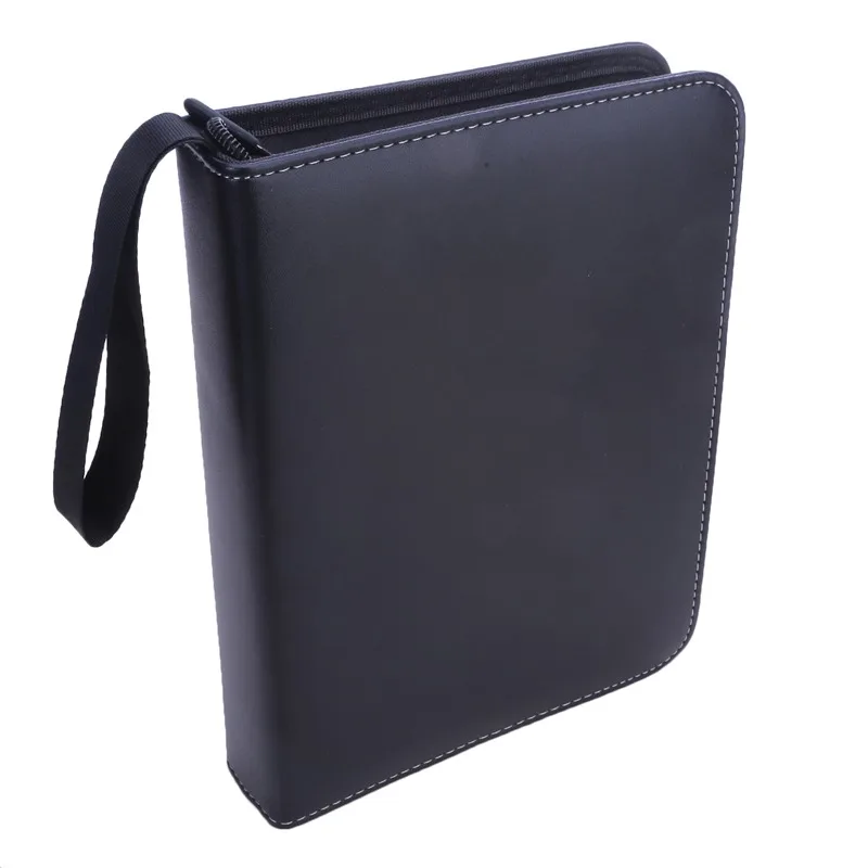 PU Card Bag Black Four Grid Double-sided Movable Inner Page Collection Album Photo Album Paper Currency Collection NEW