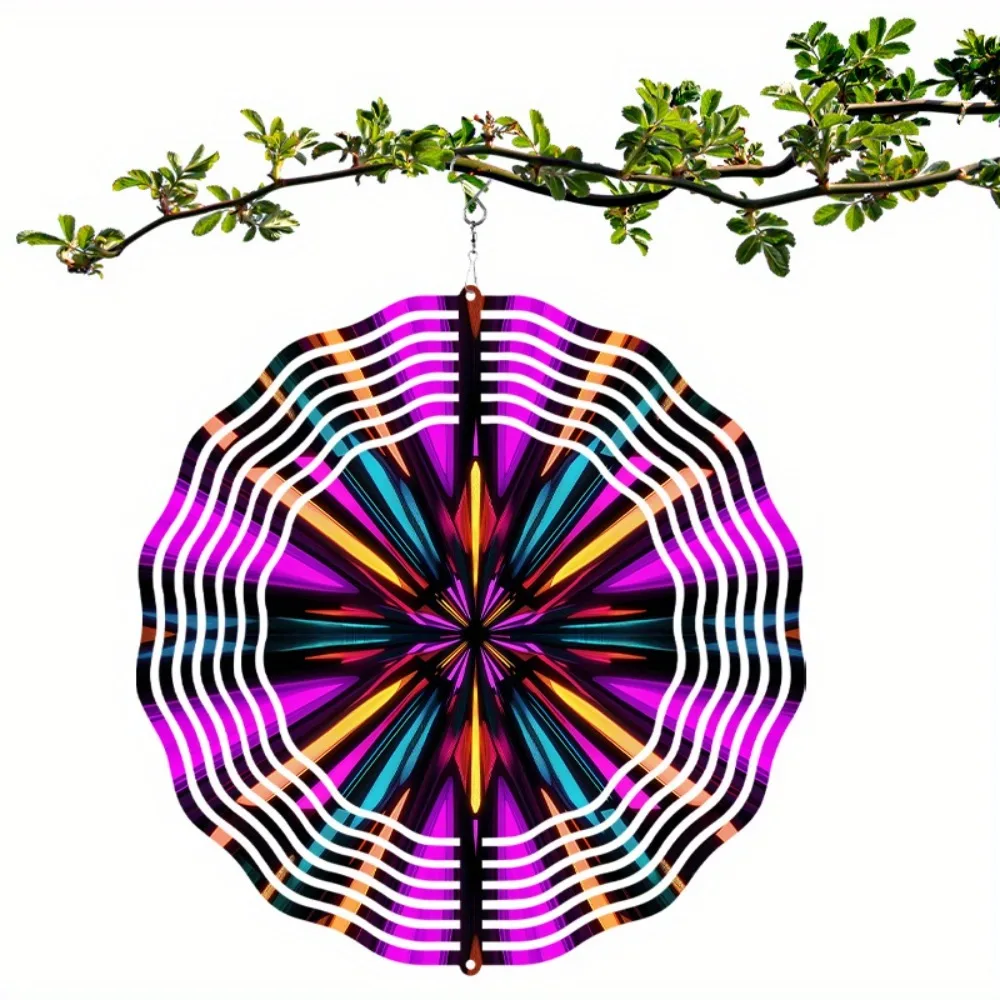 

10in Mandala Wind Spinner 360° Rotating Metal Outdoor Garden Decor for Patio Backyard Gift for Mom Wife