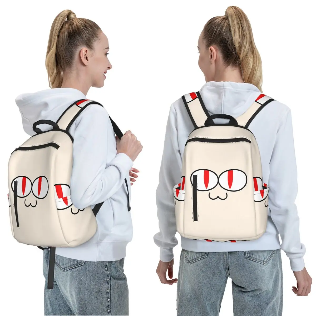 Smoking Neco Arc Backpack Daypack Large Capacity Kids BookBag School Bag Shoulder Bags for Men Women