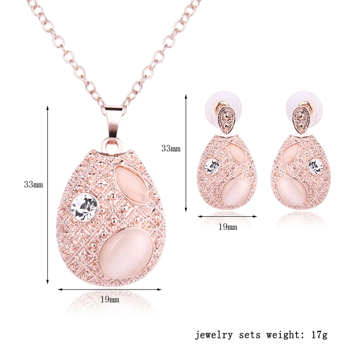 مجموعة أقراط على شكل عين القطة مجوهرات كريستالية بيضاوية الشكل للنساء مجموعة مجوهرات خفيفة الوزن لحفلات الكنيسة والرقص #5