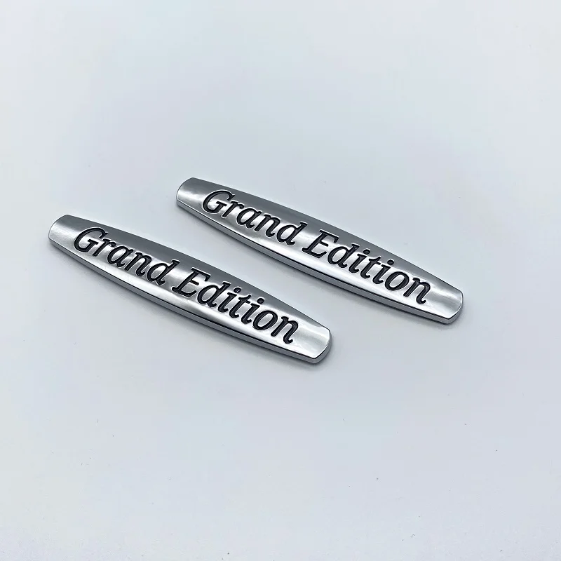 2pcs Car Emblem Trunk Badge Auto Decals Grand Edition Exclusive Sticker for Mercedes BMW Audi Toyota Honda Volkswagen Chevrolet