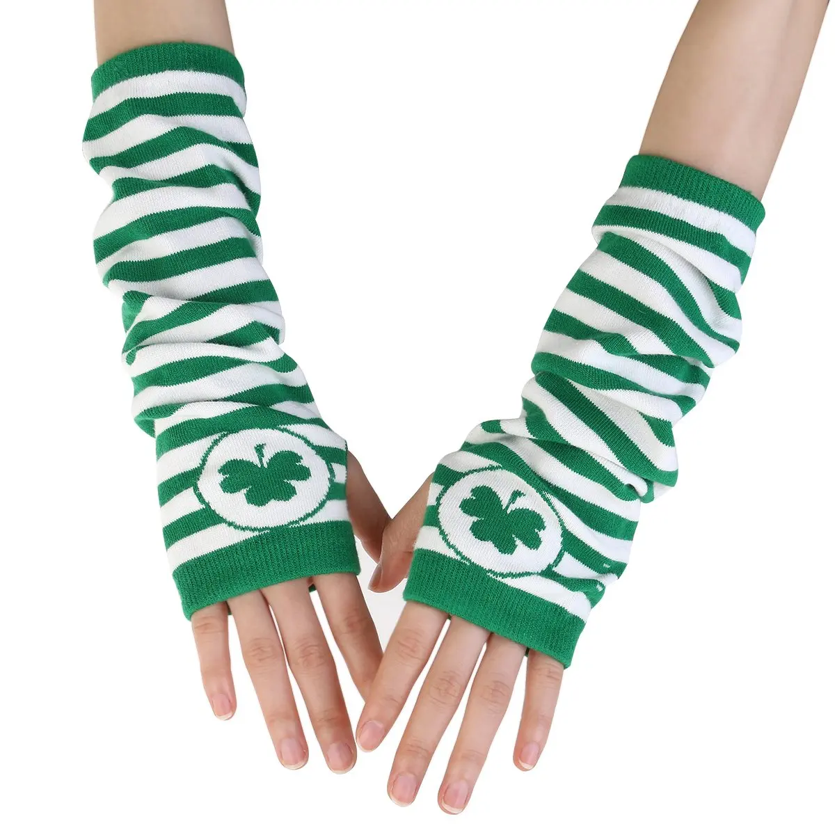 PESENAR-Conjunto de joyería para el Día de San Patricio, joyería de vacaciones irlandés, hebilla para la cabeza, calcetines, guantes, cadena de cuentas, gafas, vestido irlandés, 5 piezas