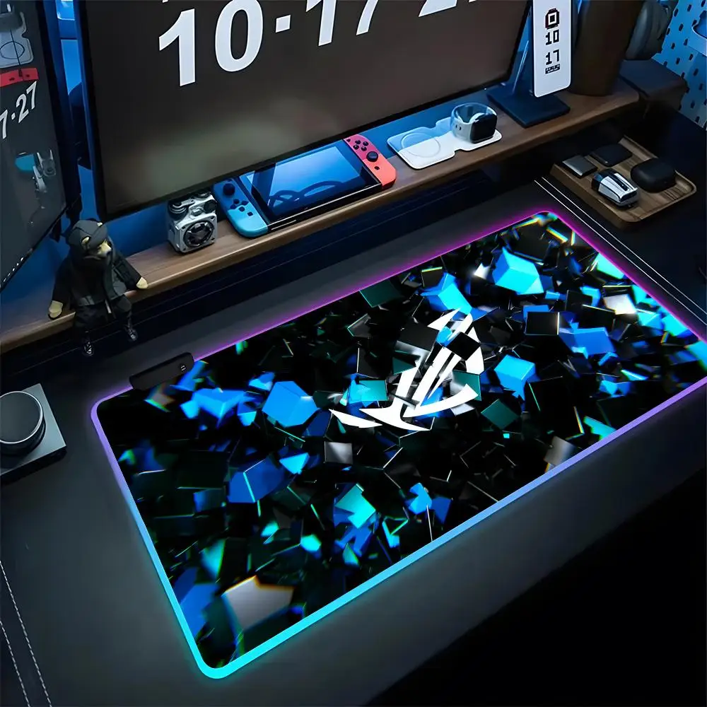 

ASUS ROGES Mouse Pad Gaming Simple Rgb Mousepad Backlit Keyboard Gamer Girl Xxl Laptop Mat Table Pads Deskpad